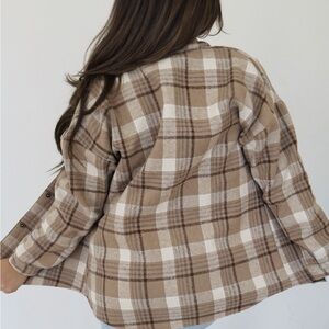 Tan Plaid Shacket